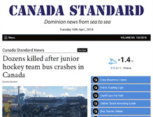 Tablet Screenshot of canadastandard.com